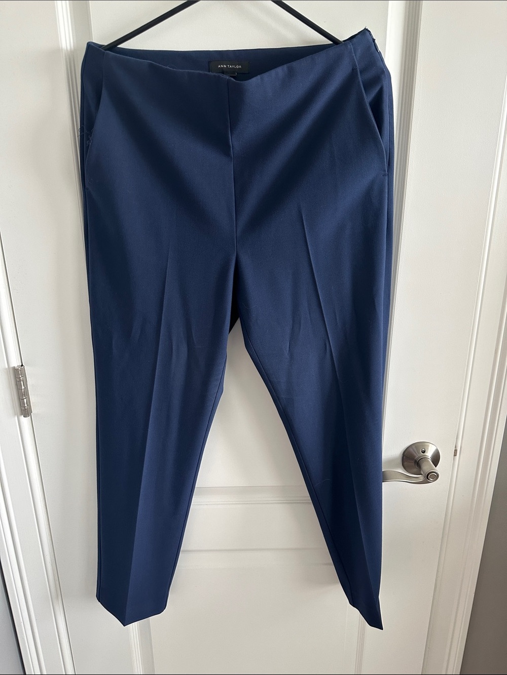 Ann Taylor Deep Navy Straight-Leg Dress Pants